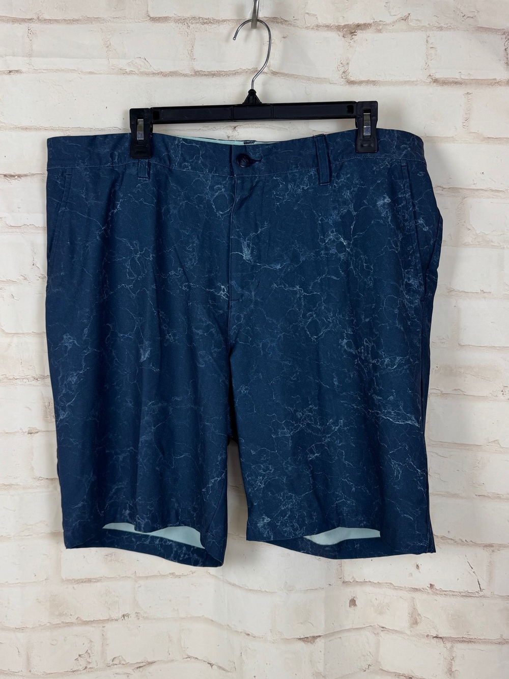 Adidas Ultimate 365 Blue Marble Print Athletic Shorts Size 38